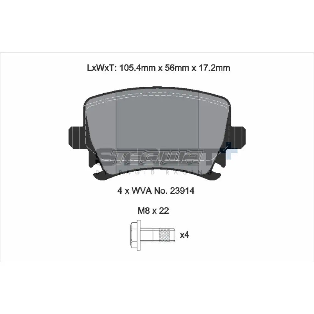 Pagid Street + Brake Pads Seat Leon Cupra R 1P1 09-12 Rear