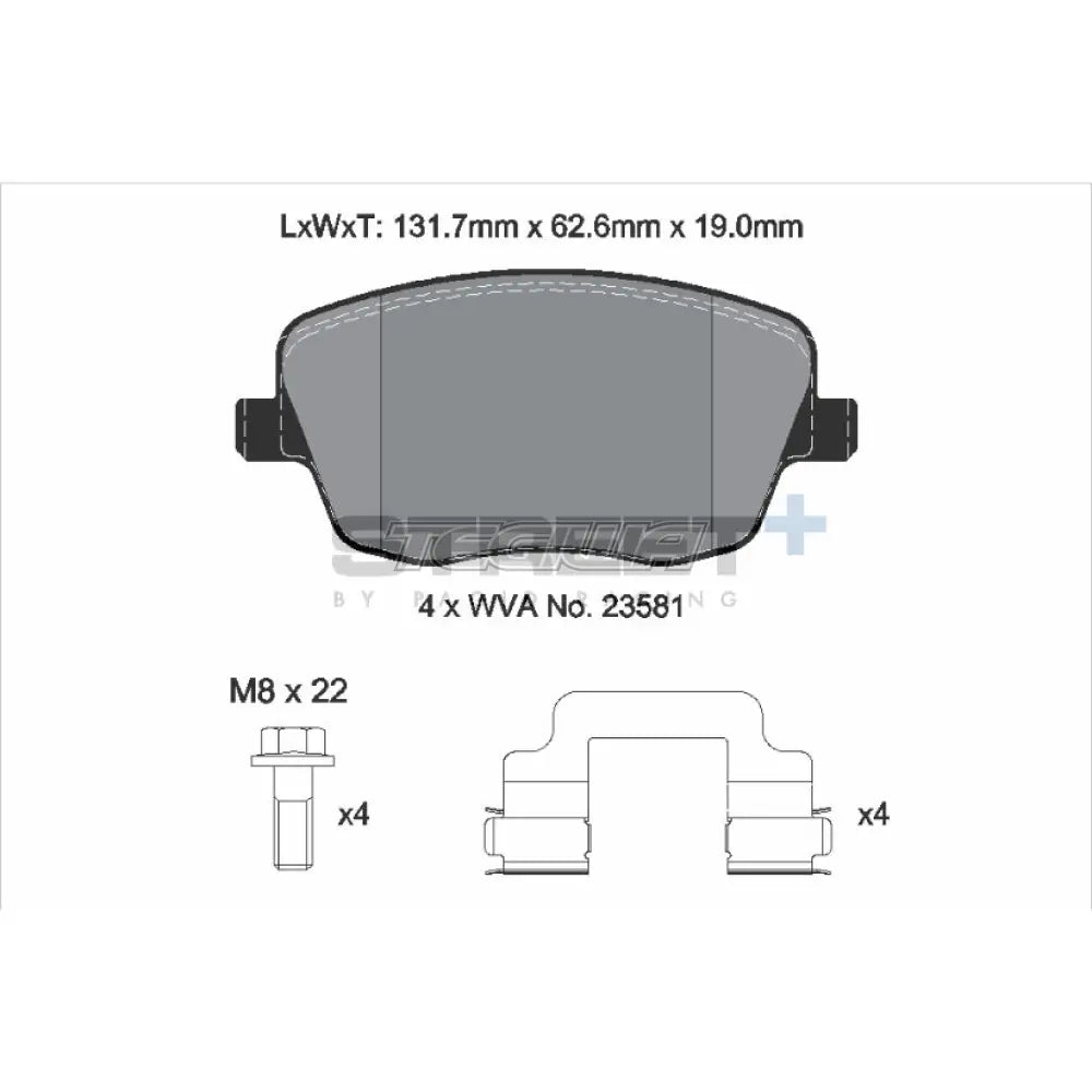 Pagid Street + Brake Pads Skoda Fabia Vrs 6Y 03-08 Front