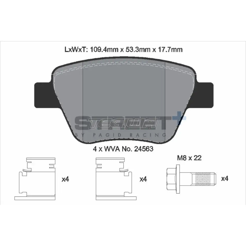 Pagid Street + Brake Pads Skoda Octavia Vrs 1Z 06-13 Rear - T8080Sp2001