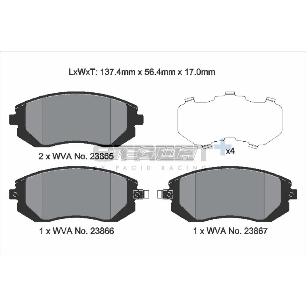 Pagid Street + Brake Pads Subaru Impreza Wrx Sti 330S 09-10 Front