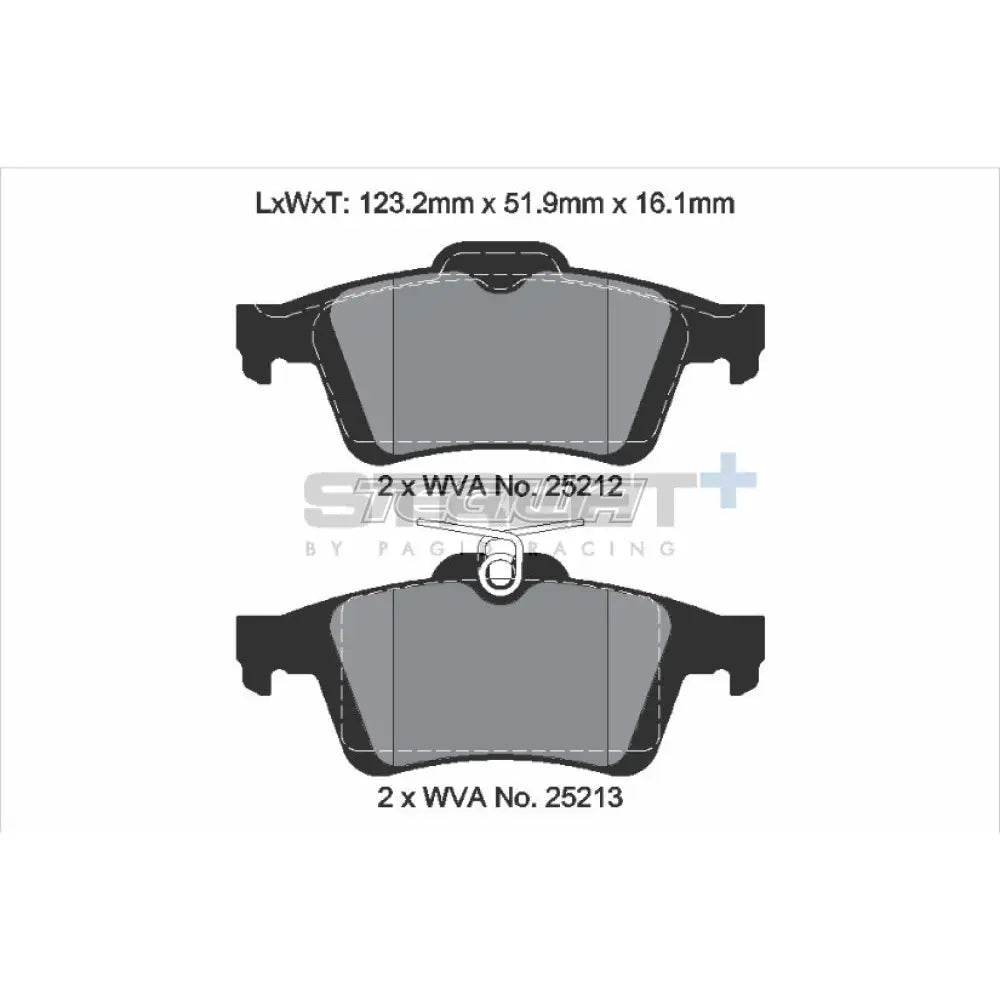 Pagid Street + Brake Pads Volvo C30 T5 06-13 Rear