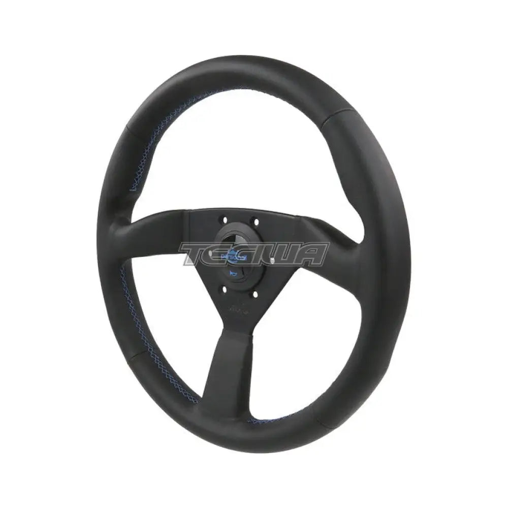 Personal Neo Eagle Leather Steering Wheel Black with Blue Logo 350mm