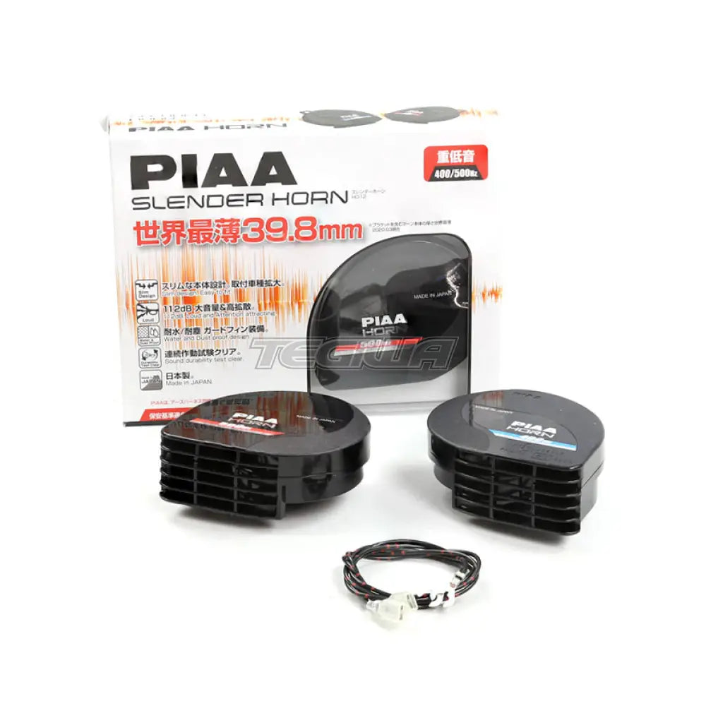 PIAA Dual-Tone Slender Horn Kit with Weather Resistant Cover 400Hz/500Hz Twin Pack