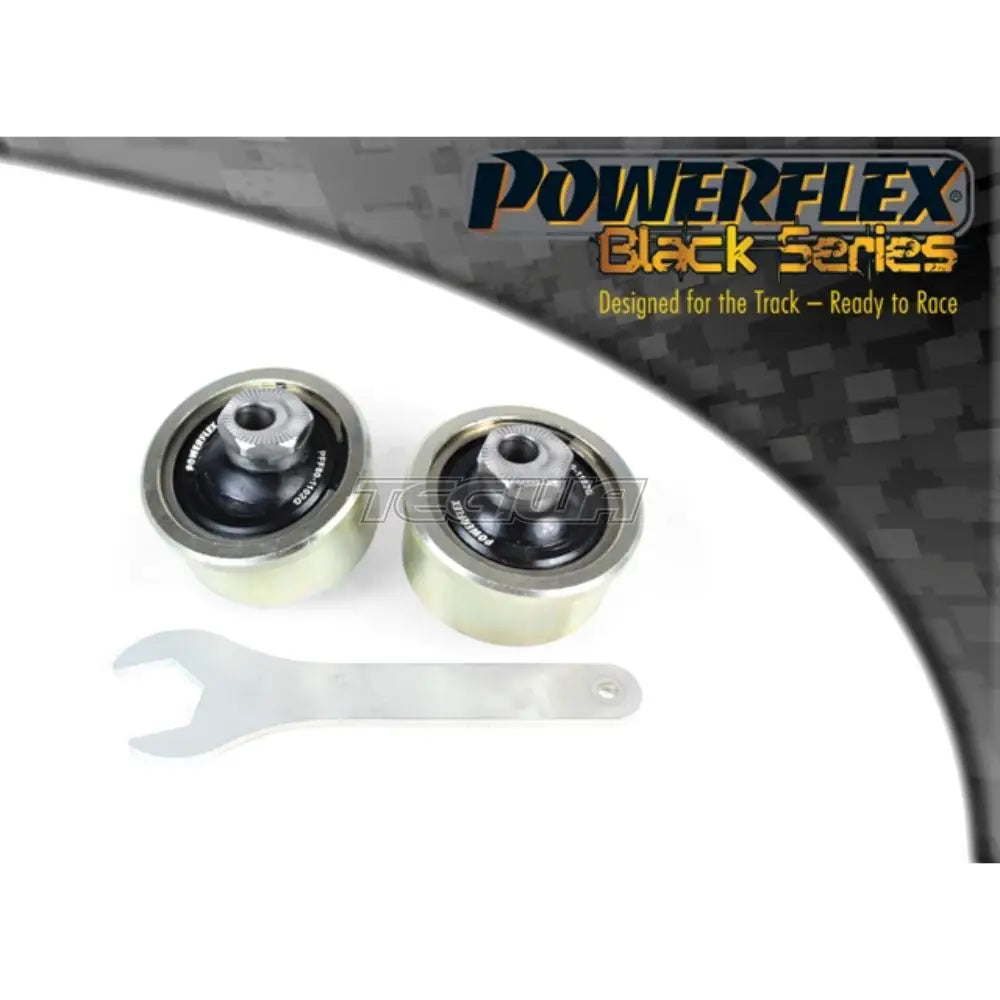 Powerflex Black Series Front Wishbone Rear Bush Caster Adjustable Fiat Punto Evo Abarth 09-15 Bushes