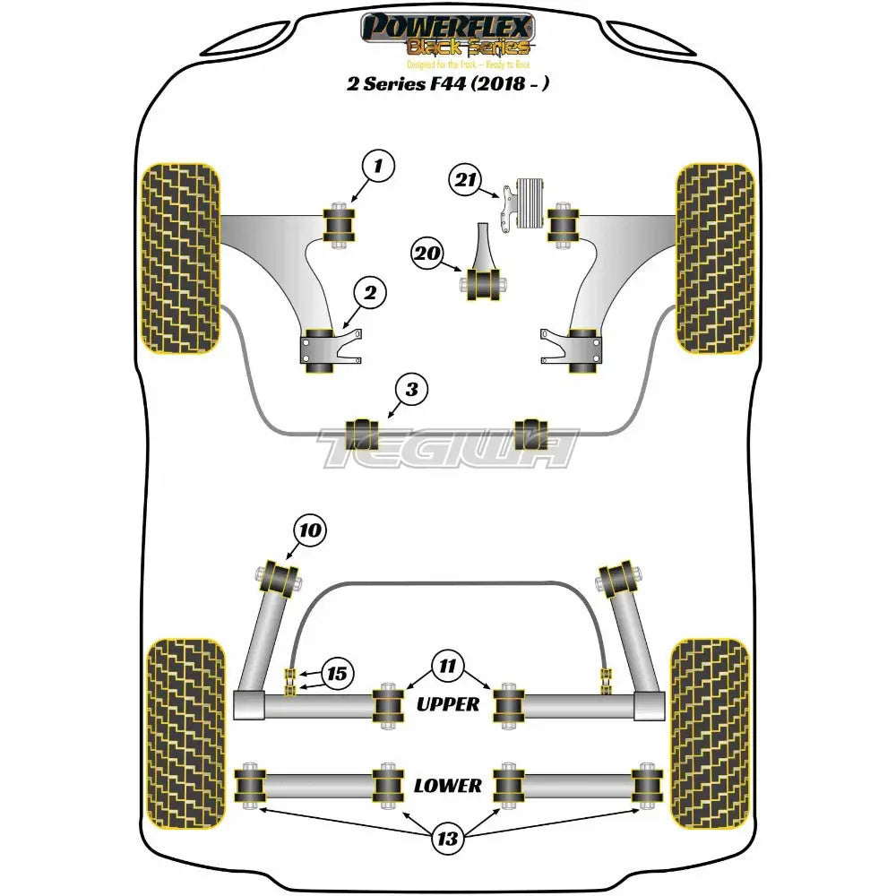Powerflex Black Series Lower Engine Mount Large Bush Bmw 2 F44 Gran Coupe 19 + Mounts