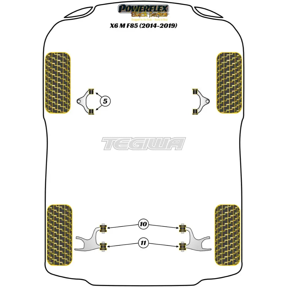 Powerflex Black Series Rear Lower Arm Bush Bmw X6 M F86 15-19 Bushes