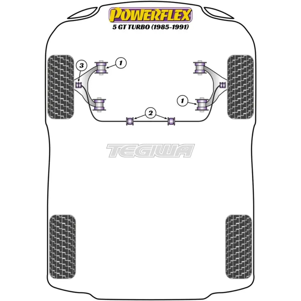 Powerflex Road & Black Series Poweralign Camber Bolt Kit 12Mm X 60Mm Renault 5 Gt Turbo 85-91 Bushes