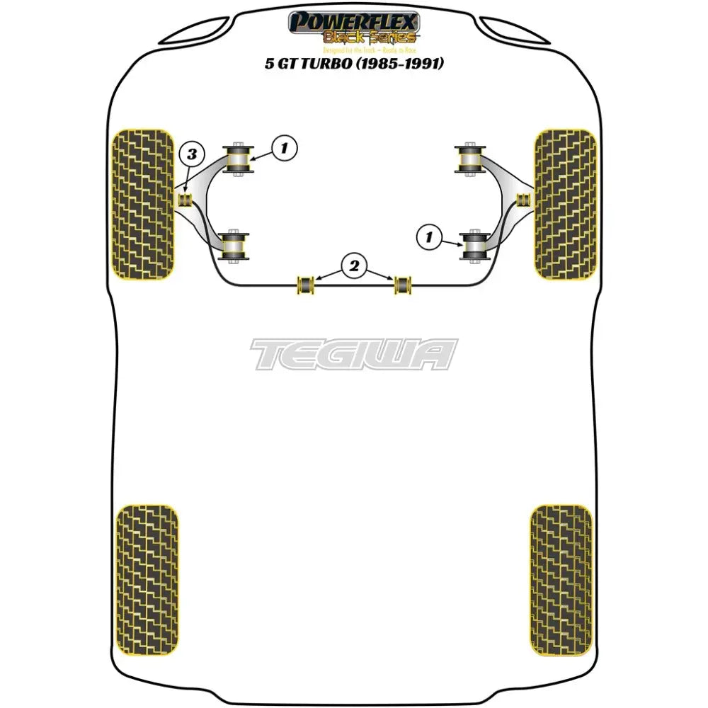 Powerflex Road & Black Series Poweralign Camber Bolt Kit 12Mm X 60Mm Renault 5 Gt Turbo 85-91 Bushes