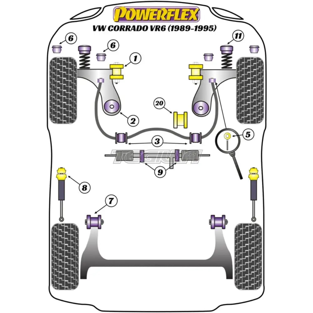 Powerflex Road & Black Series Poweralign Camber Bolt Kit 12Mm X 60Mm Volkswagen Corrado Vr6 89-95