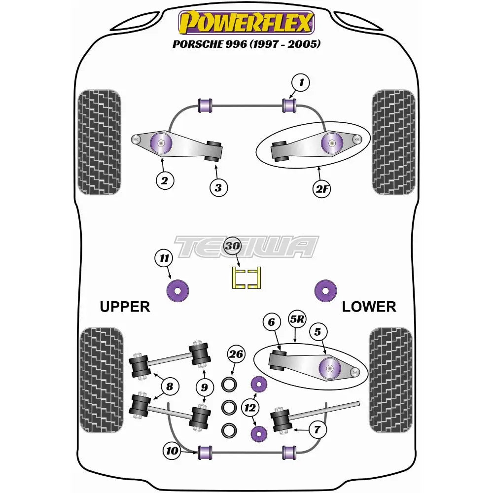 Powerflex Road Series Bolt-On Jack Pad Adaptor Kit Porsche 911 996 97-05 Tools