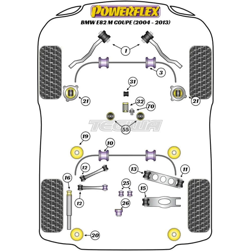 Powerflex Road Series Engine Mount Insert Kit Bmw 1 E82 1M Coupe 10-12 Mounts