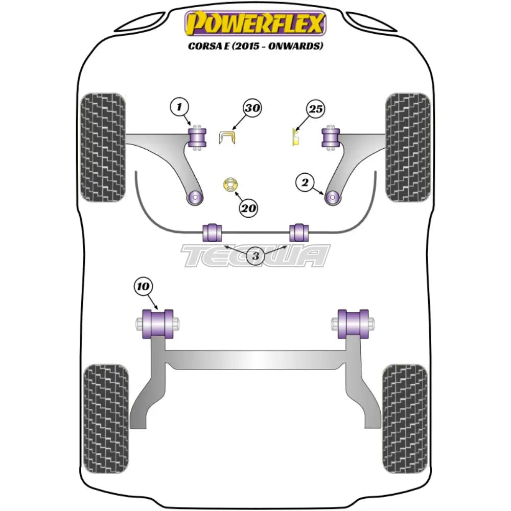 Powerflex Road Series Exhaust Mount Vauxhall Opel Corsa E Inc Vxr Opc 14-19 - Exh038 Gaskets