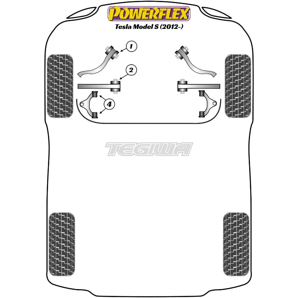 Powerflex Road Series Front Lower Aft Link Inc Bush Kit Tesla Model S 12 + Bushes