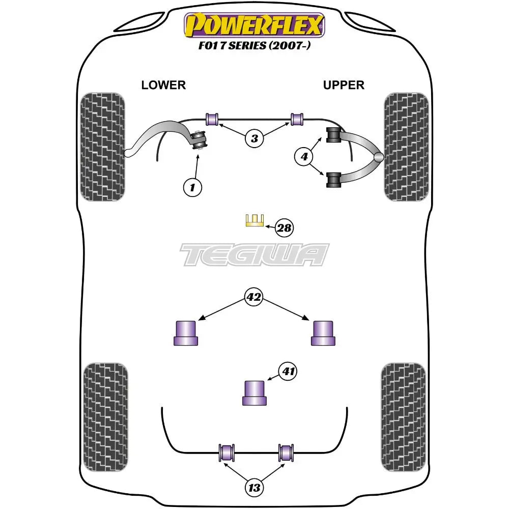 Powerflex Road Series Front Upper Wishbone Bush Bmw 7 F01 F02 F03 F04 08-15 Bushes