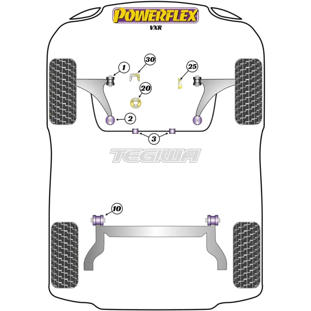 Powerflex Road Series Front Wishbone Rear Bush Caster Adjustable Vauxhall Opel Corsa D Vxr Opc