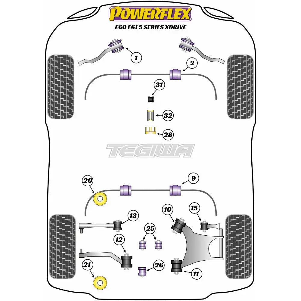 Powerflex Road Series Jack Pad Adaptor Bmw 5 E60 E61 Xdrive 03-10 Tools