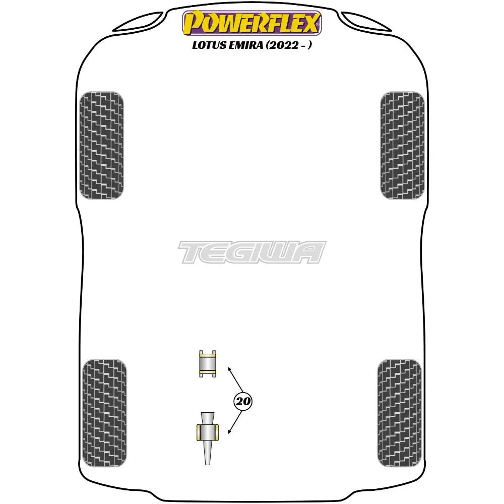 Powerflex Road Series Poweralign Wheel Mounting Guide Pin Lotus Emira 22 + Bushes