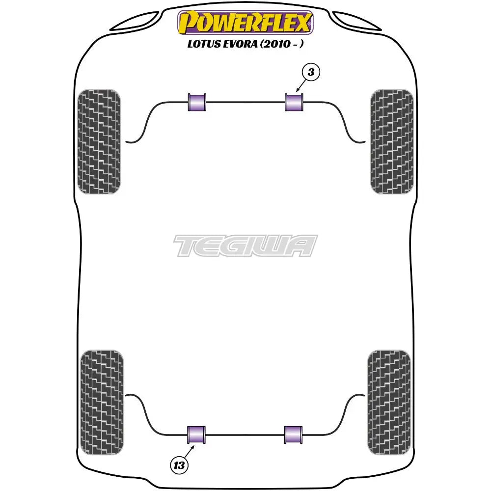 Powerflex Road Series Transmission Mount Bush Insert Kit Lotus Evora 10-21 Bushes