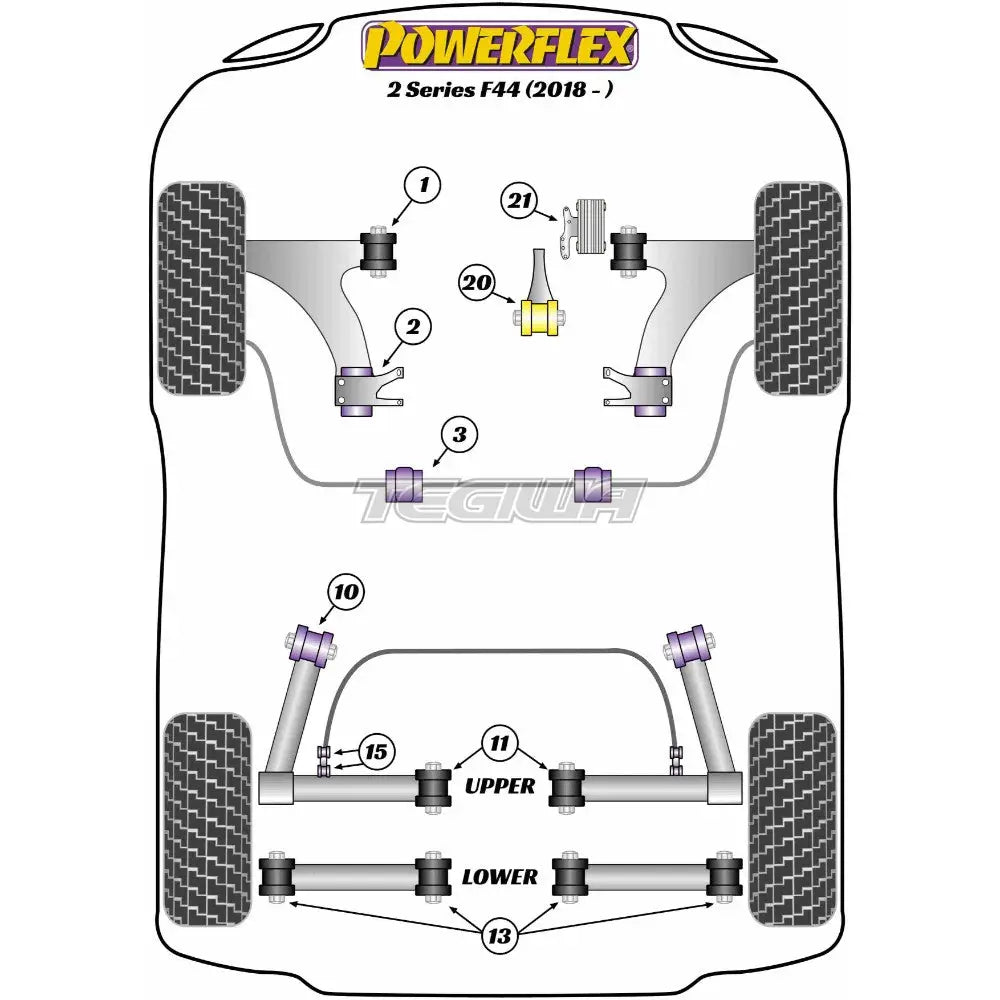 Powerflex Road Series Universal Exhaust Mount Bmw 2 F44 Gran Coupe 19 + Gaskets Flanges & Clamps