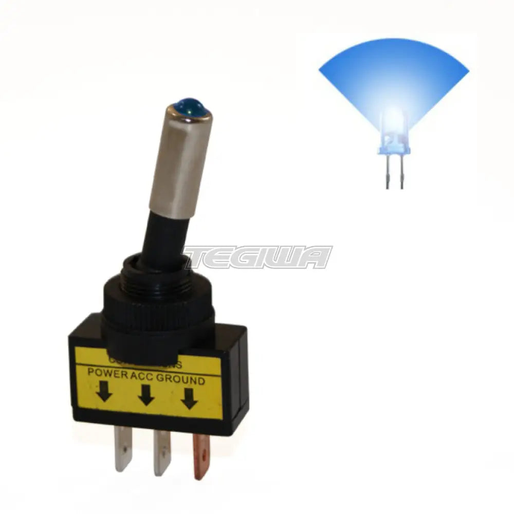 Rrs 26Mm Luminous Switch With Lever 12V 20A 3Pins On/Off Blue Sensors And Connectors