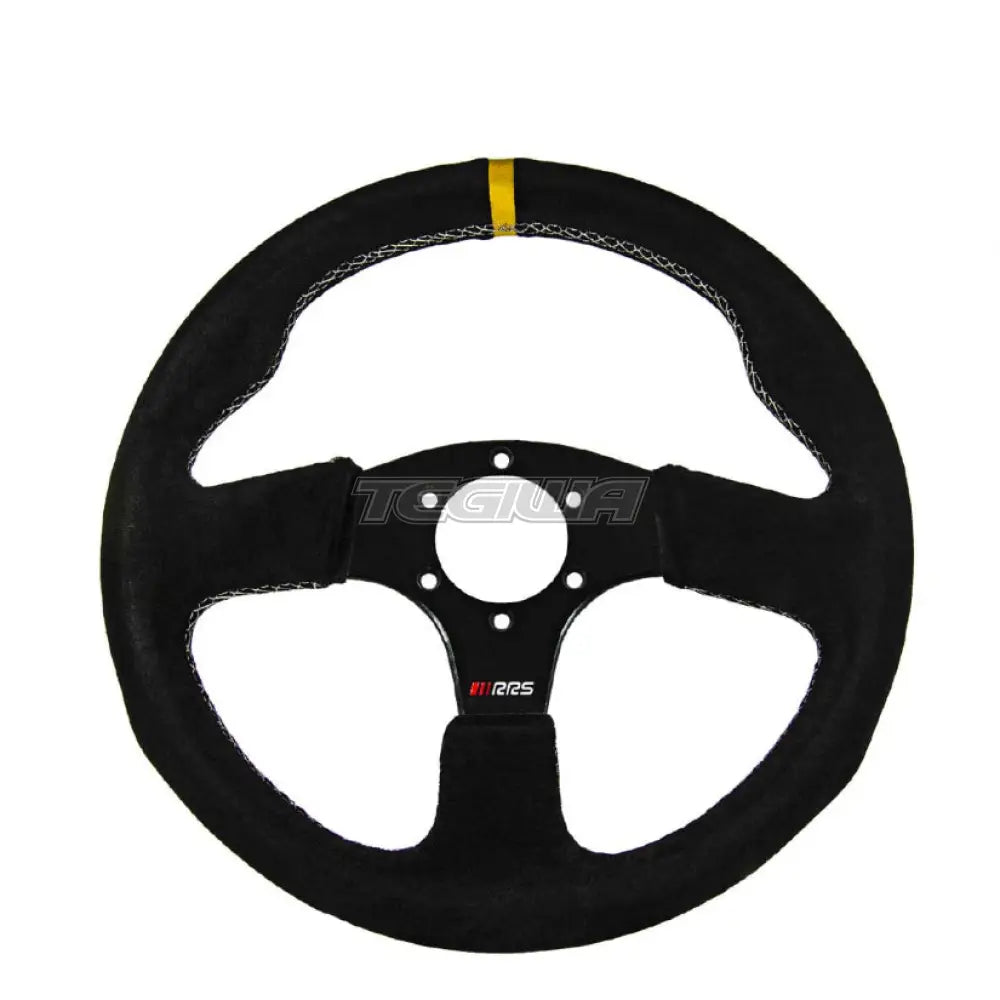 Rrs Apex Steering Wheel Flat Suede 330Mm Wheels And Accessories