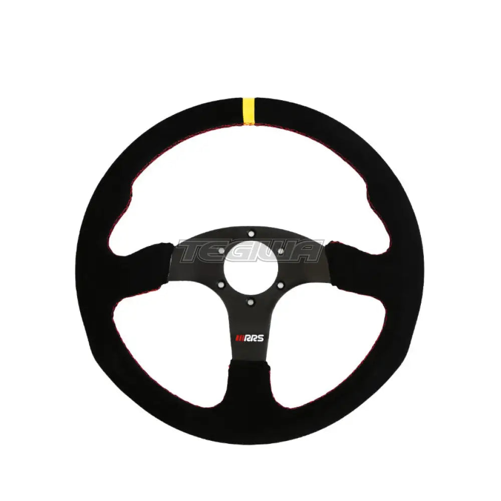 Rrs Apex Steering Wheel Flat Suede 350Mm Wheels And Accessories