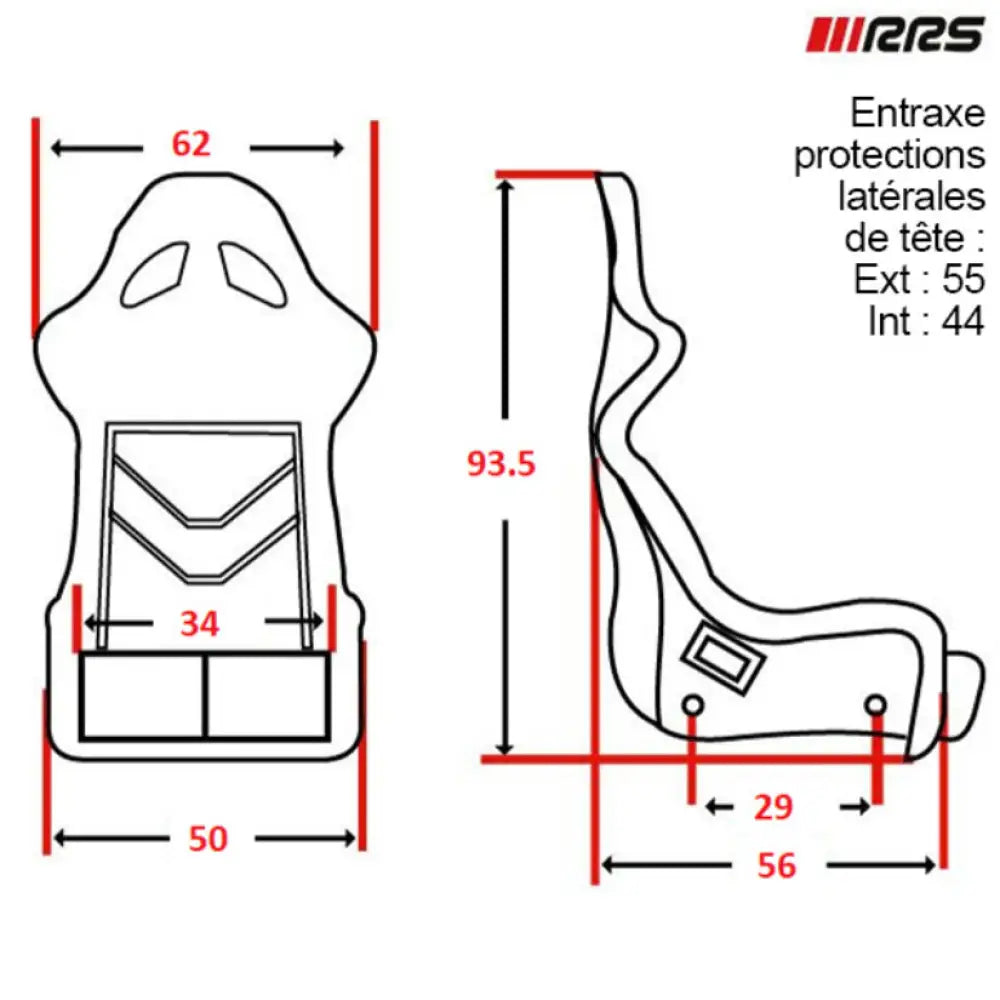 Rrs Control Carbon Rst-1100 Racing Seat - Fia 8855-1999 Seats Rails & Mounts