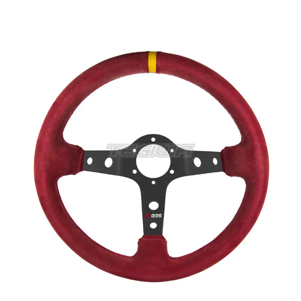 Rrs Corsa Steering Wheel T90 350Mm Red Suede / 32X28Mm Wheels And Accessories