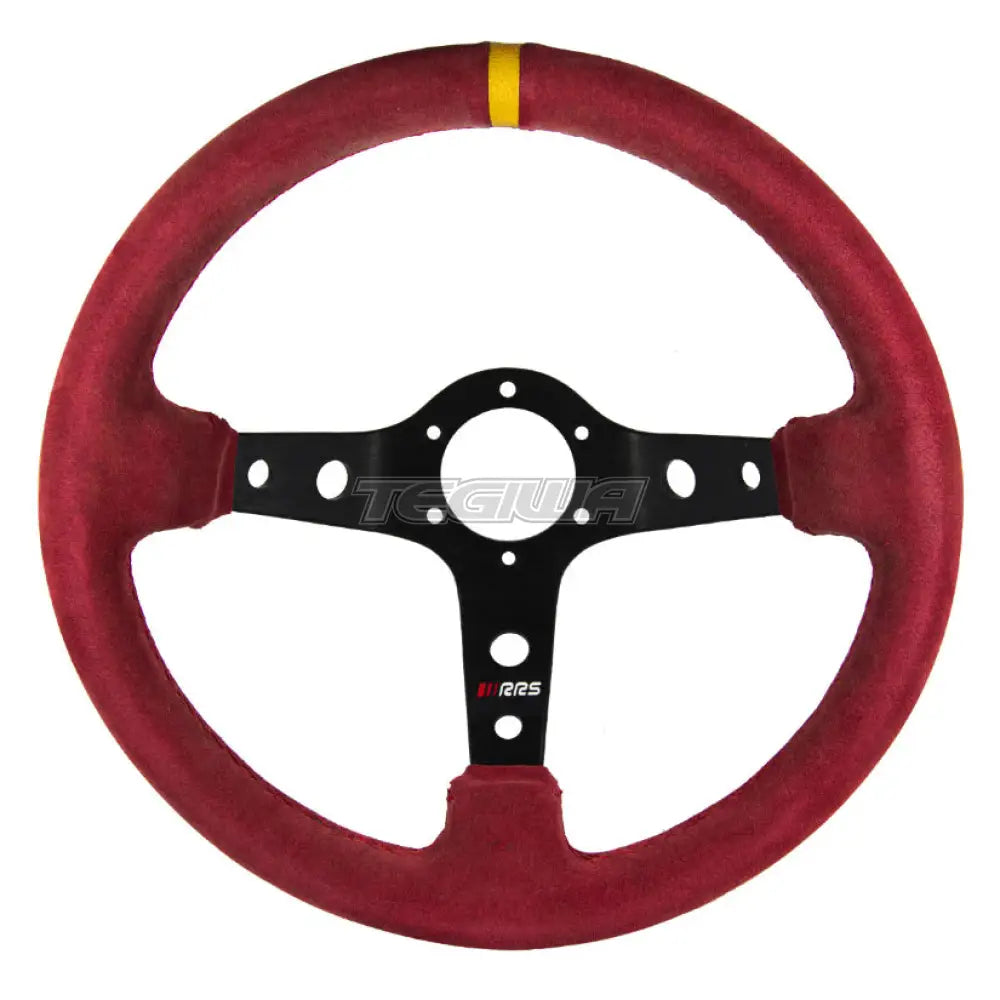 Rrs Corsa Steering Wheel T90 350Mm Red Suede / 37X29Mm Wheels And Accessories