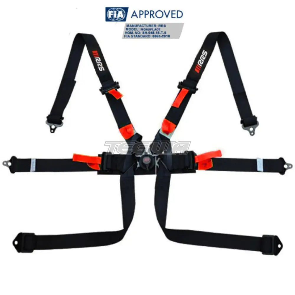 Rrs Fia 2 Monoplace Hans Harness Black Harnesses