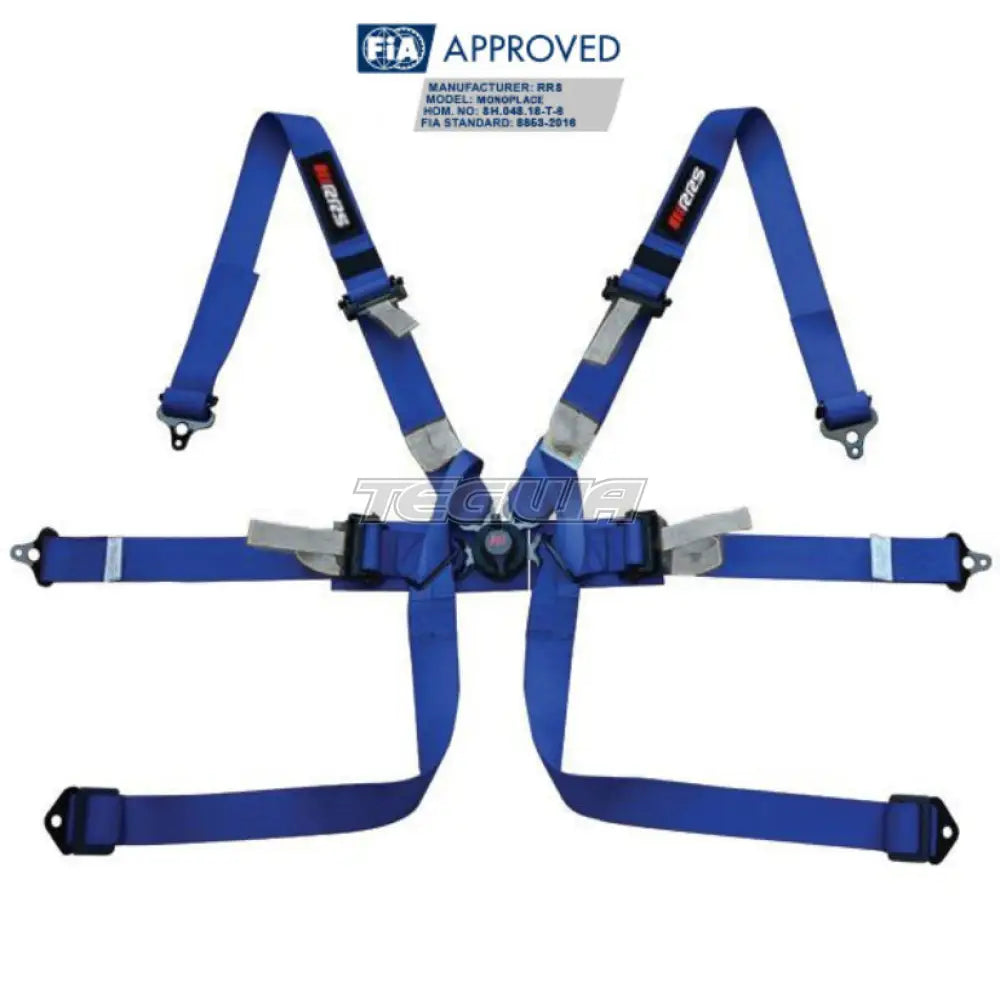 Rrs Fia 2 Monoplace Hans Harness Blue Harnesses