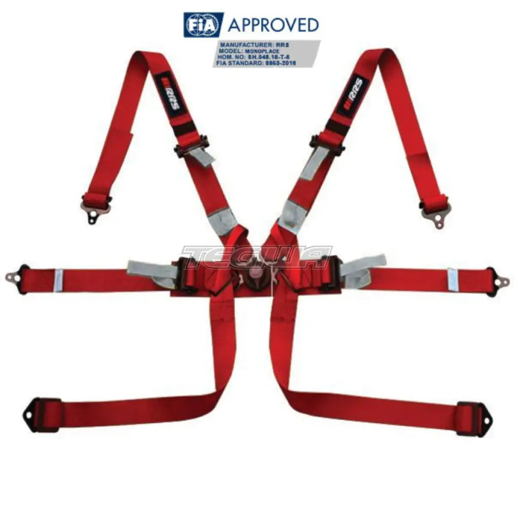 Rrs Fia 2 Monoplace Hans Harness Red Harnesses