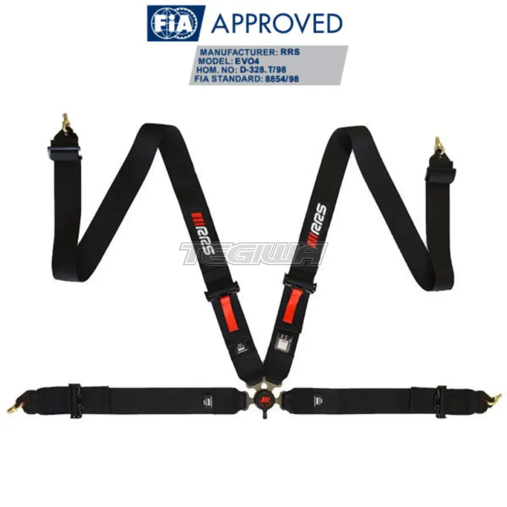 Rrs Fia 4-Point Harness Black Harnesses