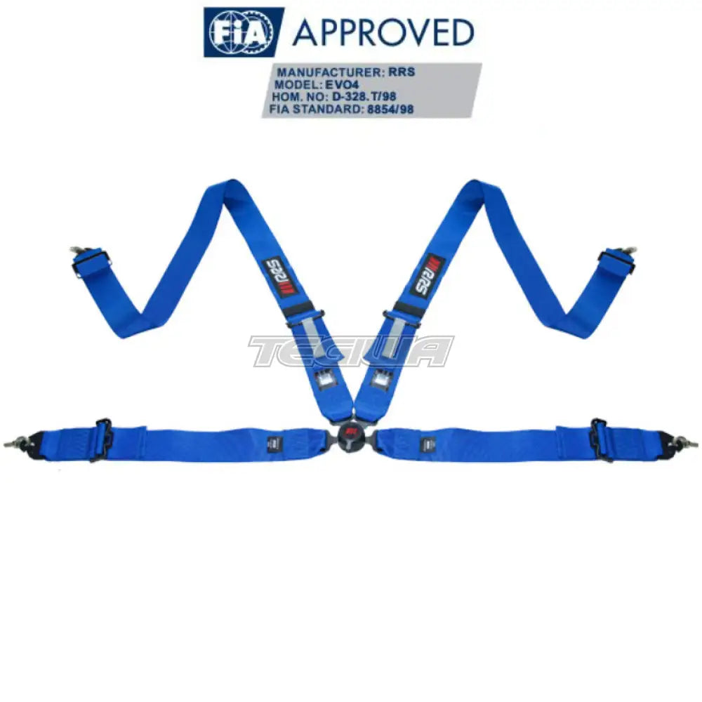 Rrs Fia 4-Point Harness Blue Harnesses