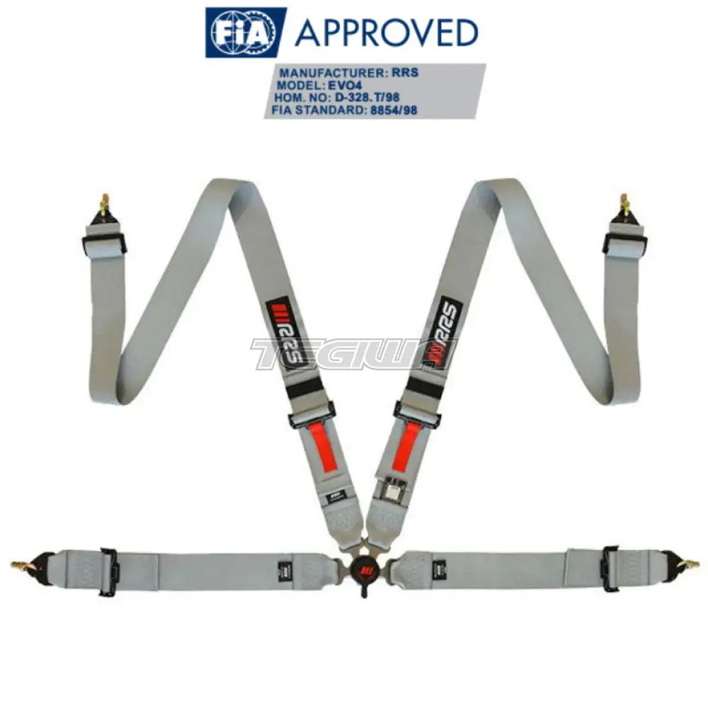 Rrs Fia 4-Point Harness Grey Harnesses