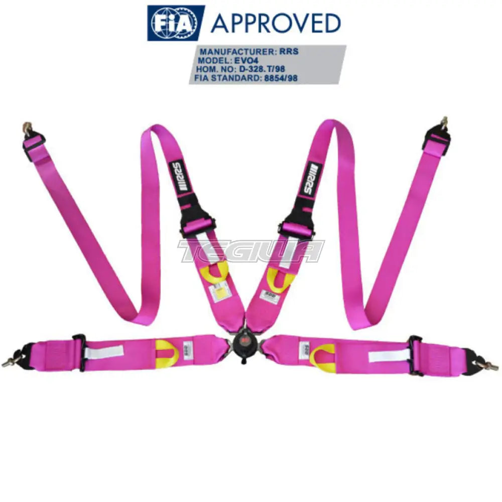 Rrs Fia 4-Point Harness Pink Harnesses