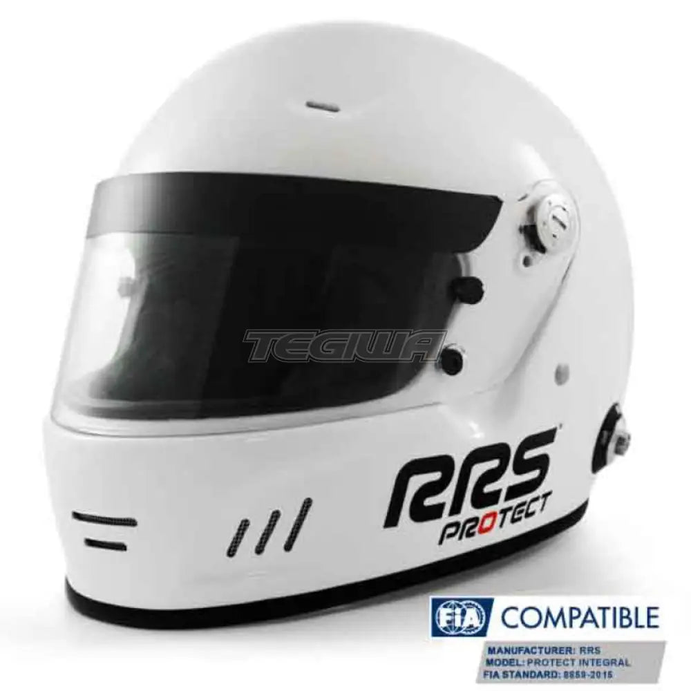 Rrs Fia 8859-2015/Snell Sa2020 Protect Circuit Helmet White Helmets