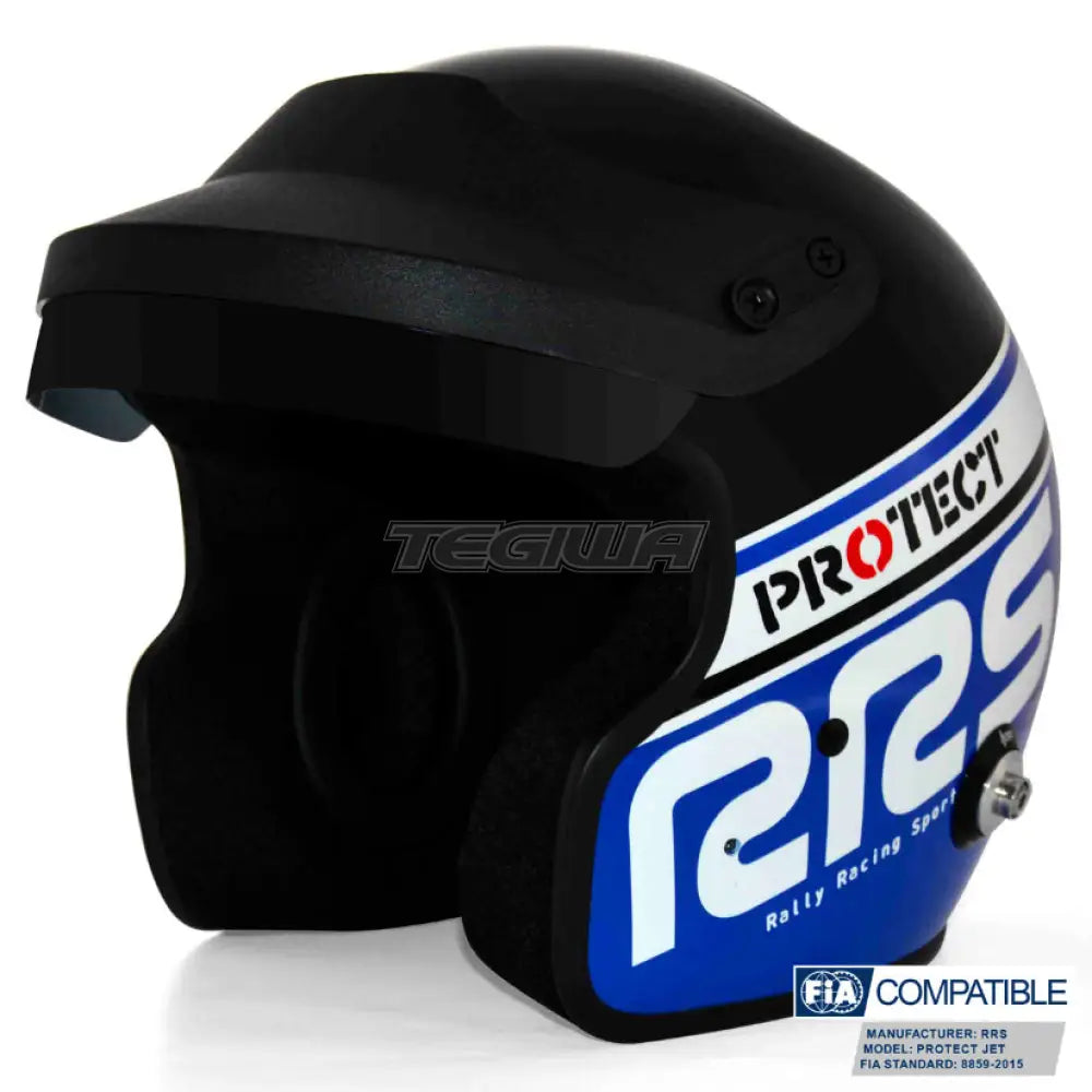 Rrs Fia 8859-2015/Snell Sa2020 Protect Jet Helmet Blue Helmets