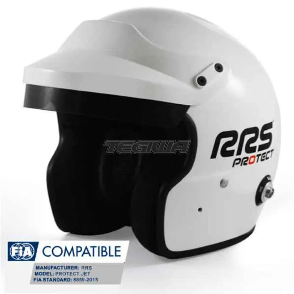 Rrs Fia 8859-2015/Snell Sa2020 Protect Jet Helmet White Helmets