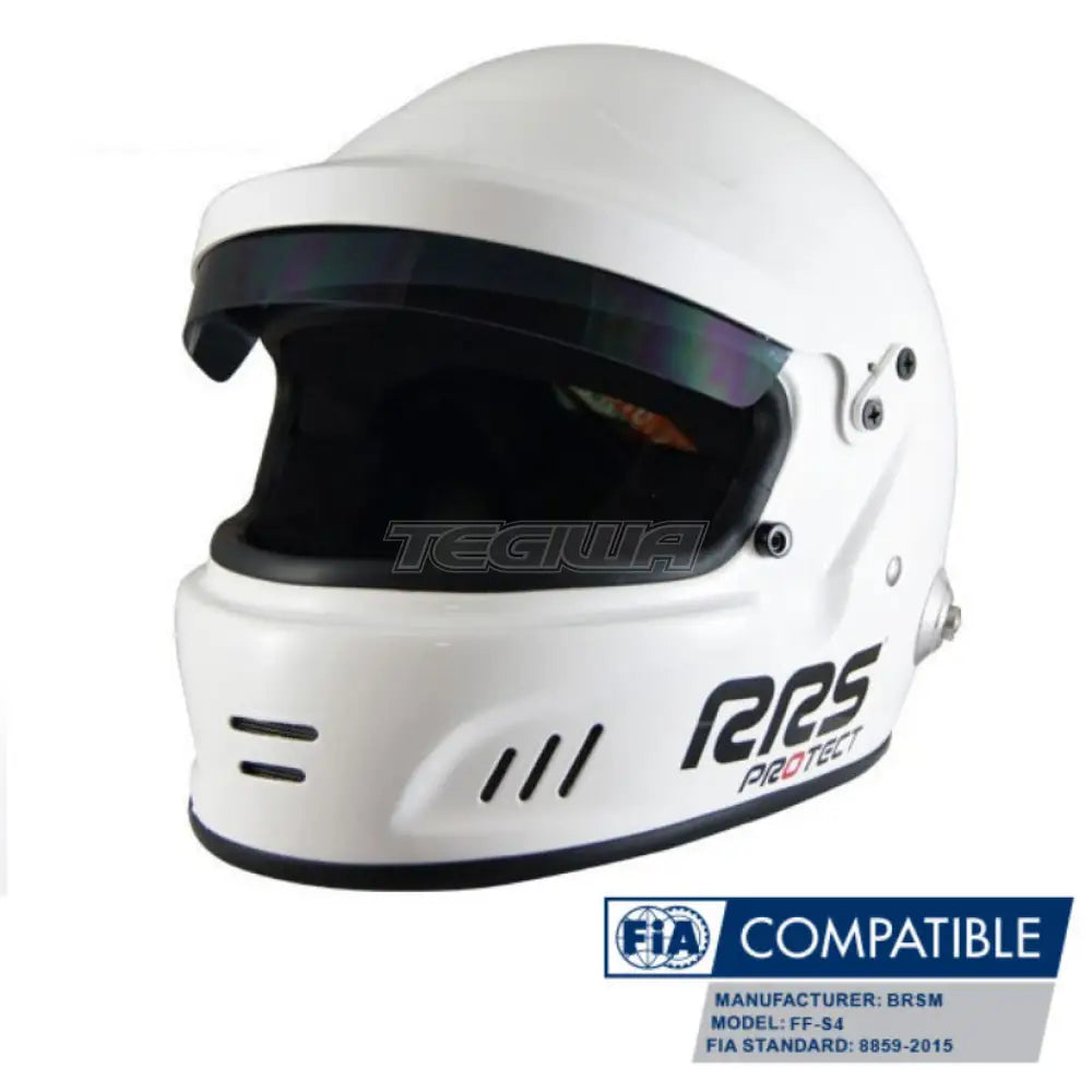 Rrs Fia 8859-2015/Snell Sa2020 Protect Rally Helmet White Helmets