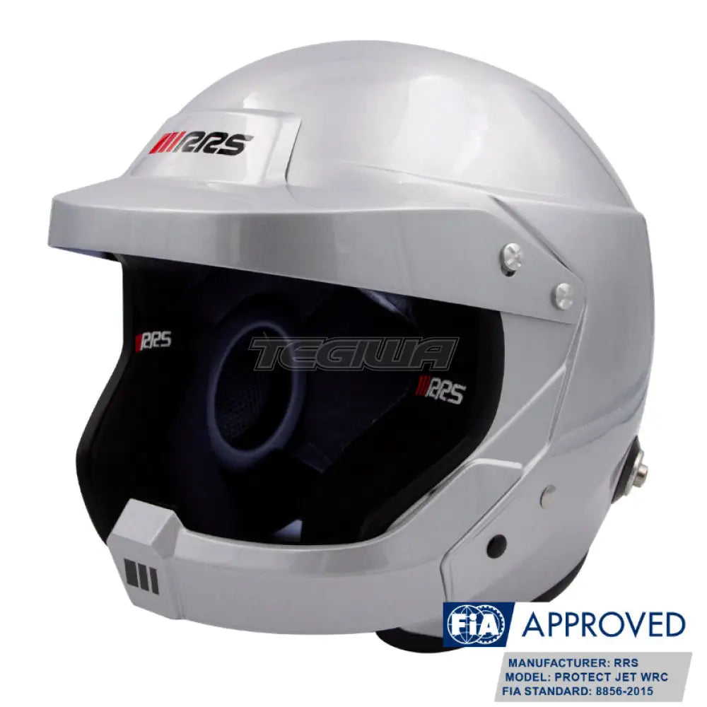 Rrs Fia 8859-2015/Snell Sa2020 Protect Wrc Helmet With Microphone Arm Grey Helmets