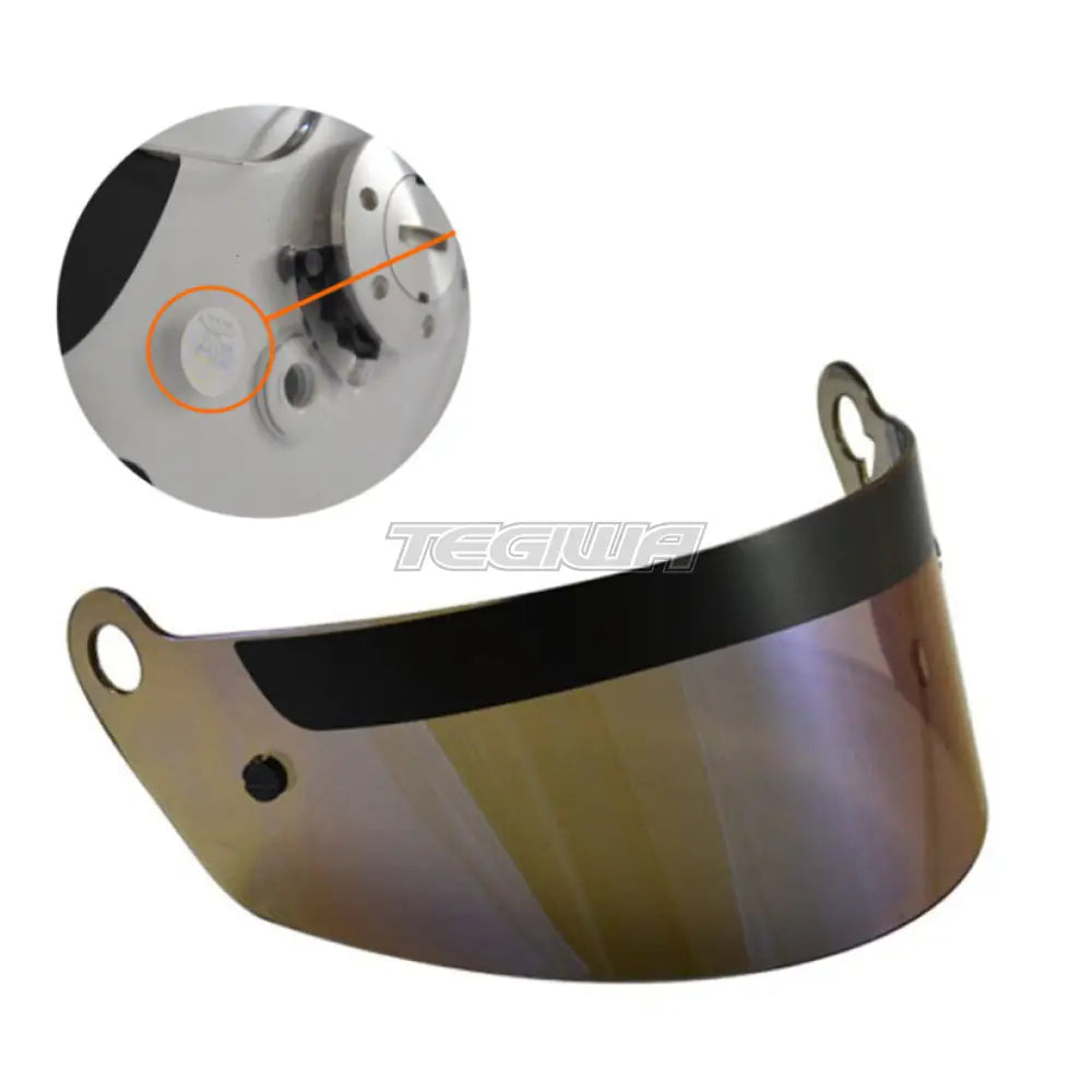 Rrs Fia Iridium Visor For Full-Face Helmet 8859-2015 Helmets