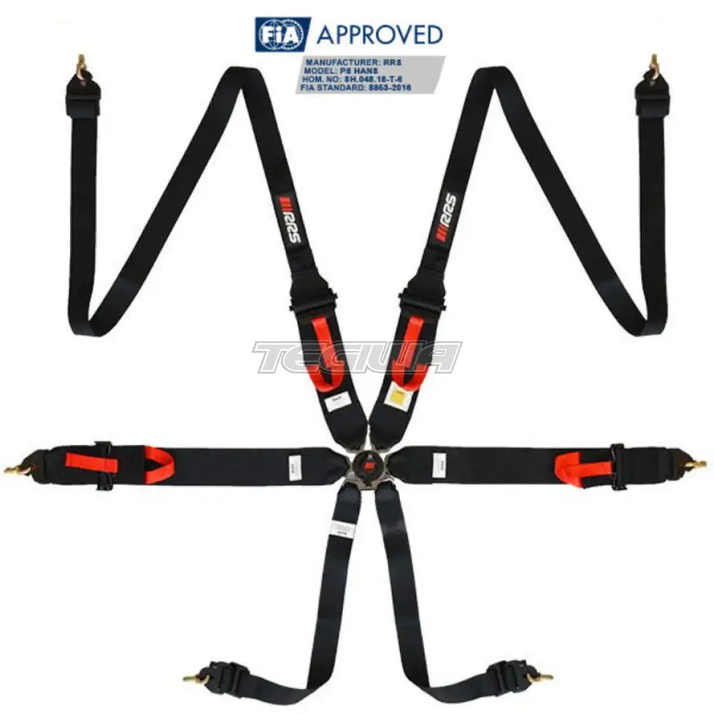 Rrs Fia R6 Hans Harness Black Harnesses