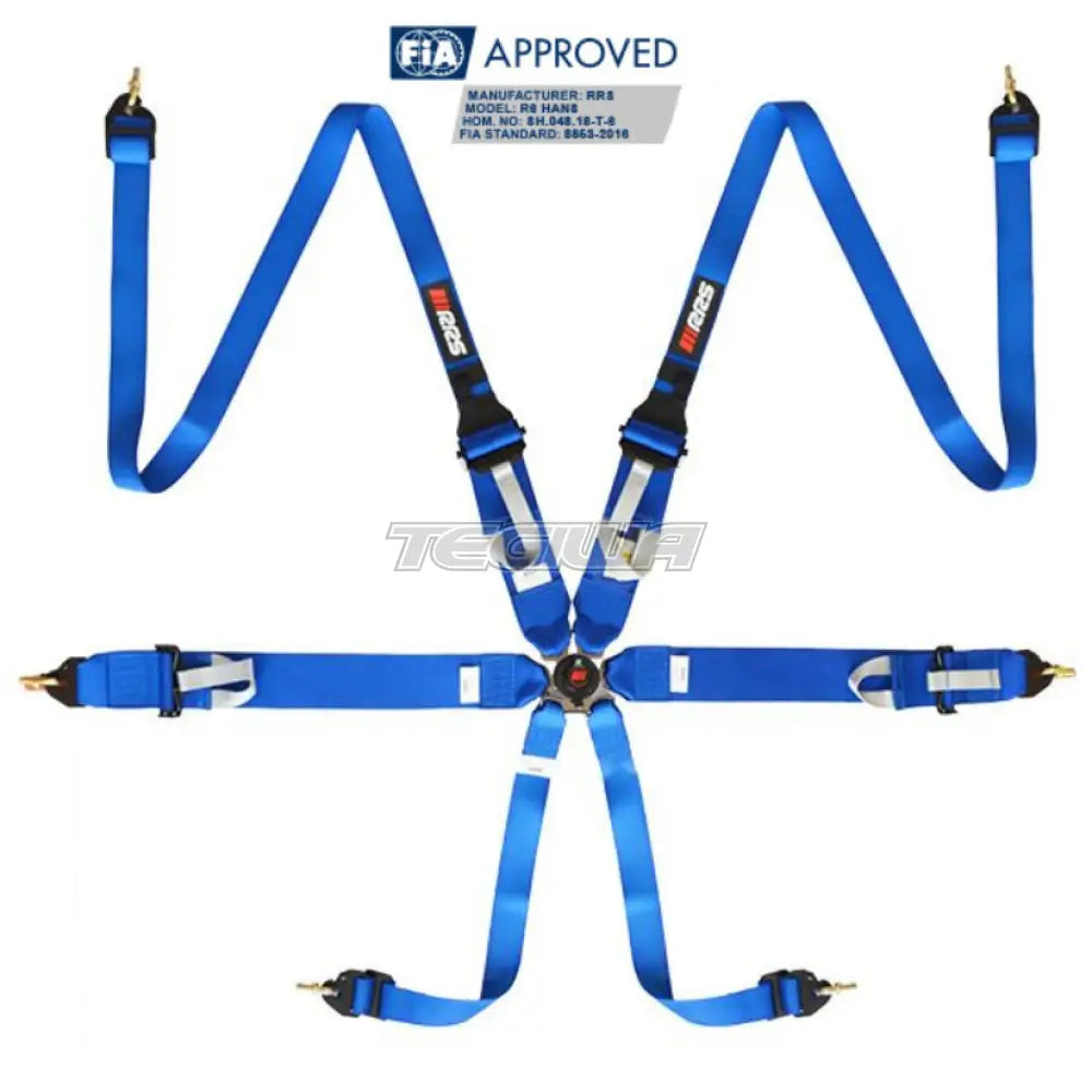 Rrs Fia R6 Hans Harness Blue Harnesses