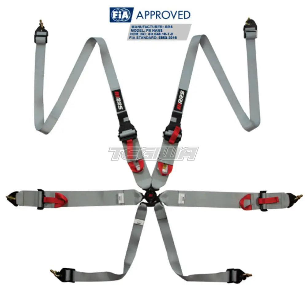 Rrs Fia R6 Hans Harness Grey Harnesses