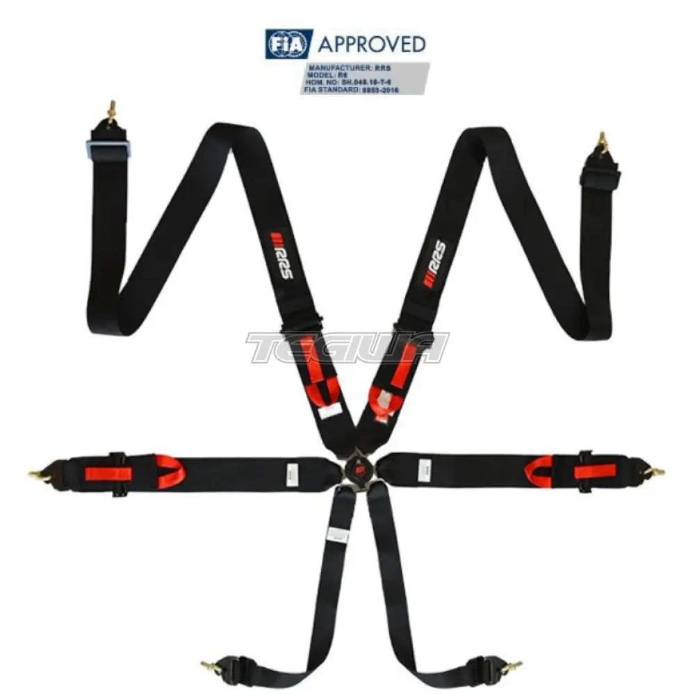 Rrs Fia R6 Harness Black Harnesses