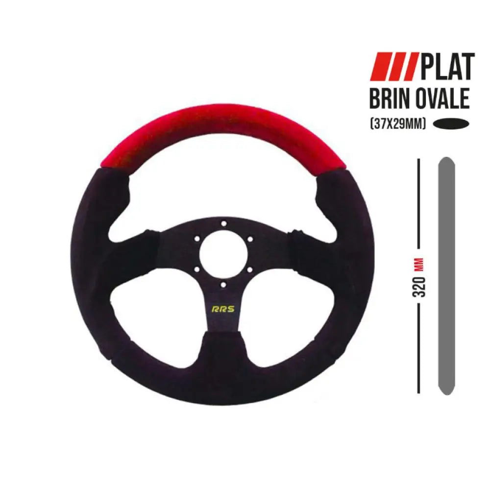 Rrs Racer Steering Wheel Flat 320Mm Suede Wheels And Accessories