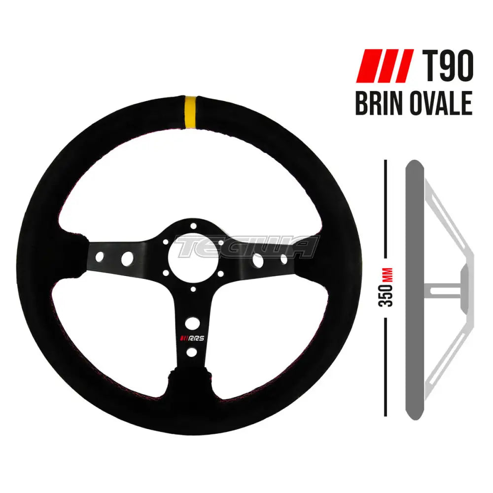 Rrs Rallye Steering Wheel T90 350Mm Suede / 37X29Mm Wheels And Accessories