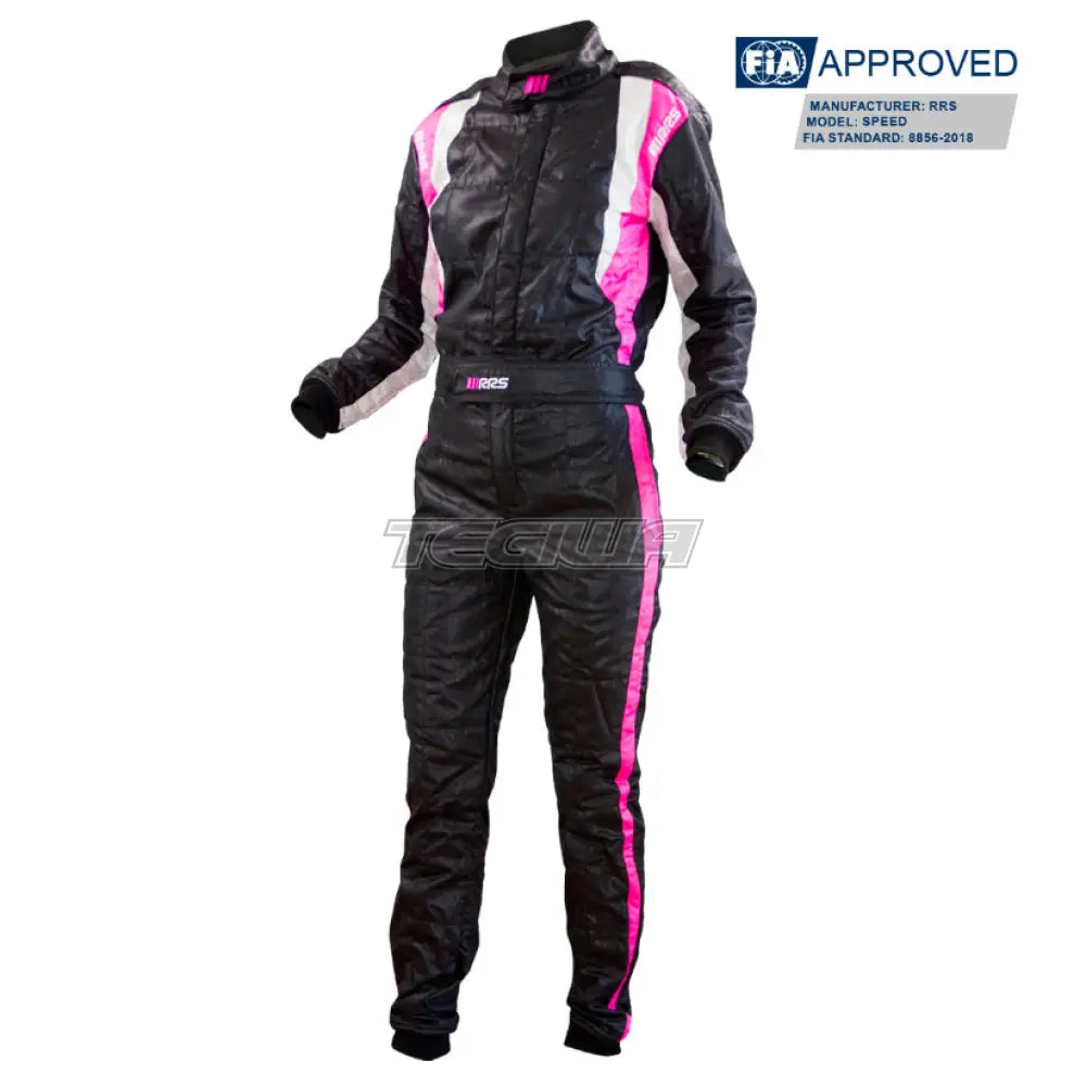 Rrs Speed Race Suit Black And Pink - Fia 8856-2018 Suits