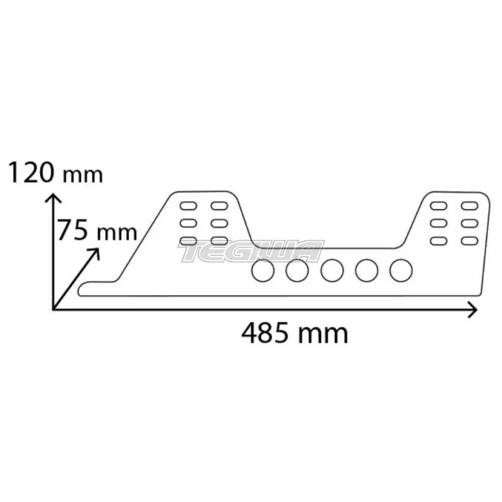 Rrs Ultra-Long Steel Side Mounts Black - Pair Seats Rails &